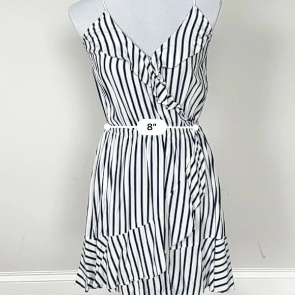 Express Blue and White Striped Dress Sz SM - Picture 7 of 8